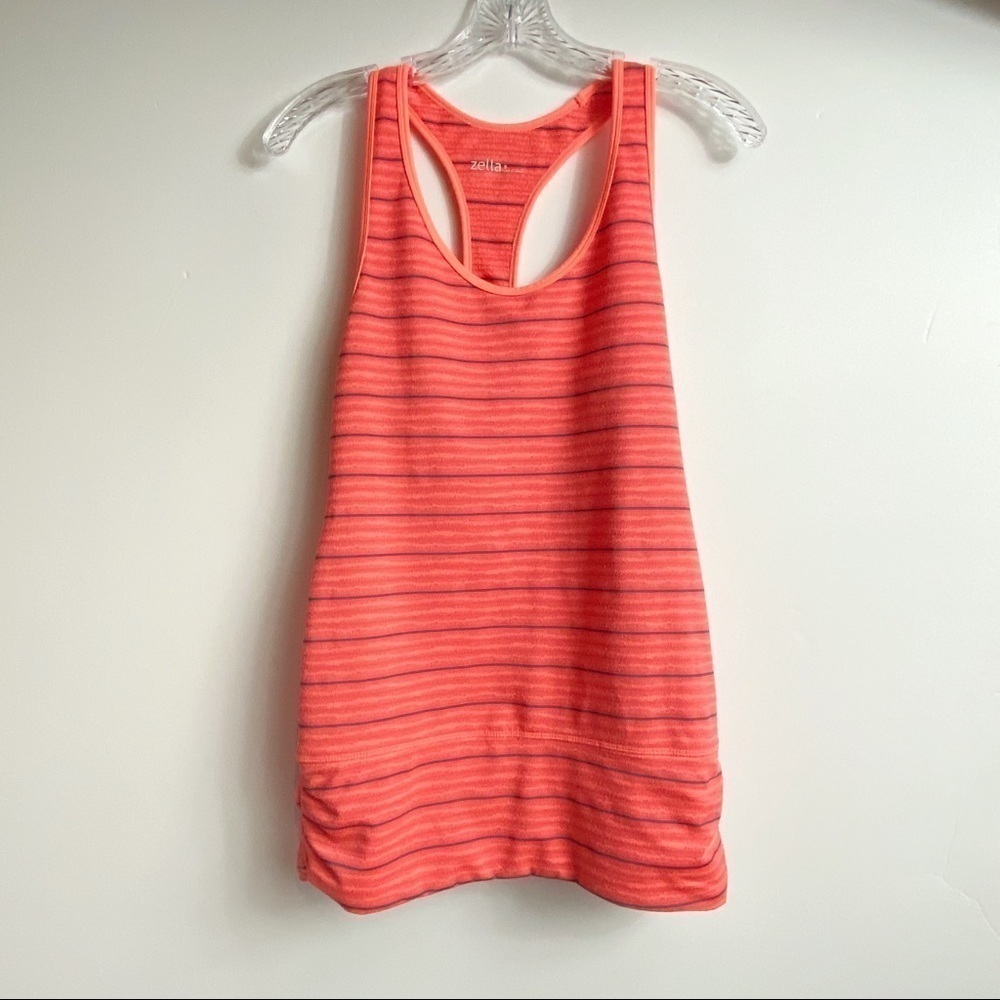 ZELLA Orange Stripes Razorback Tank Top Small